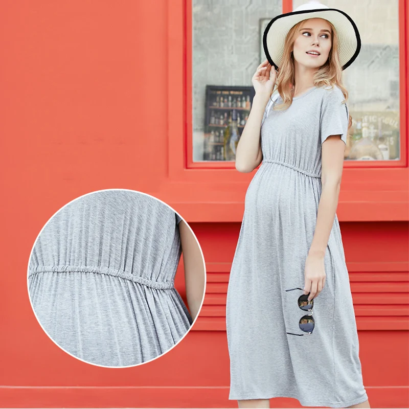 cotton dress for pregnant lady