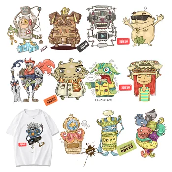 

Iron on Transfers Patches Alien Stranger Things Heat Transfers Stickers For Clothes Patch DIY T-shirt Badges Applique Print F