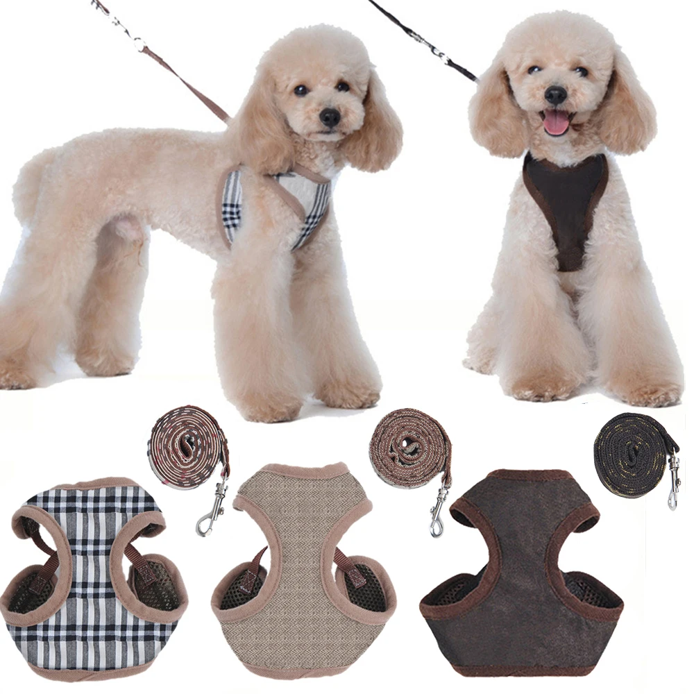 

Adjustable Soft Breathable Dog Harness Nylon Mesh Vest Harness for Dogs Puppy Collar Pet Dog Chest Strap Leash Dog Accessories