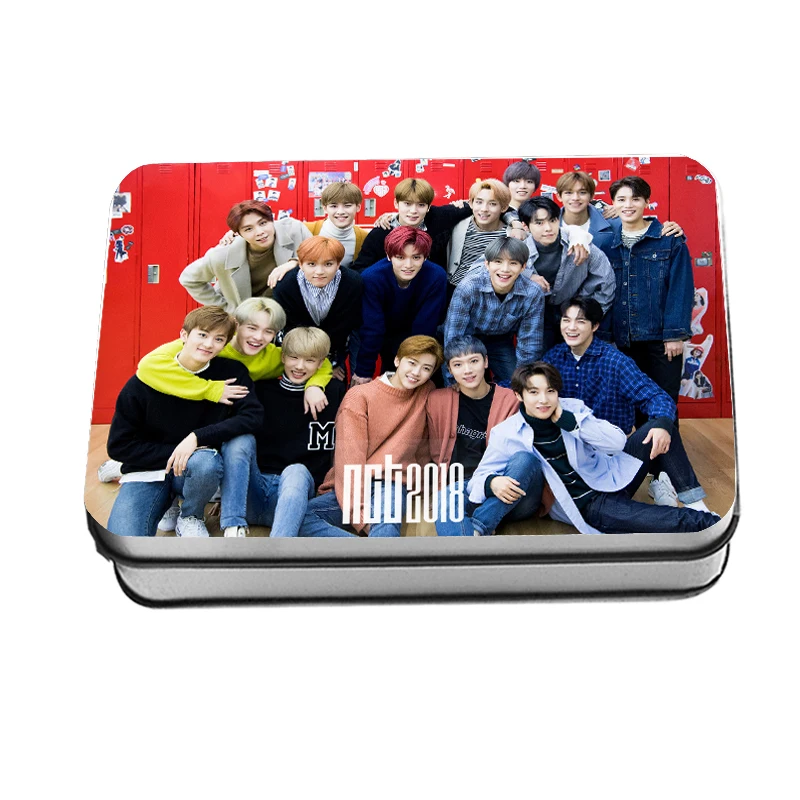 Kpop NCT альбом Polaroid фото ЛОМО карта Модные K-POP NCT вентиляторы подарки металлическая коробка 40 шт./кор. Прямая