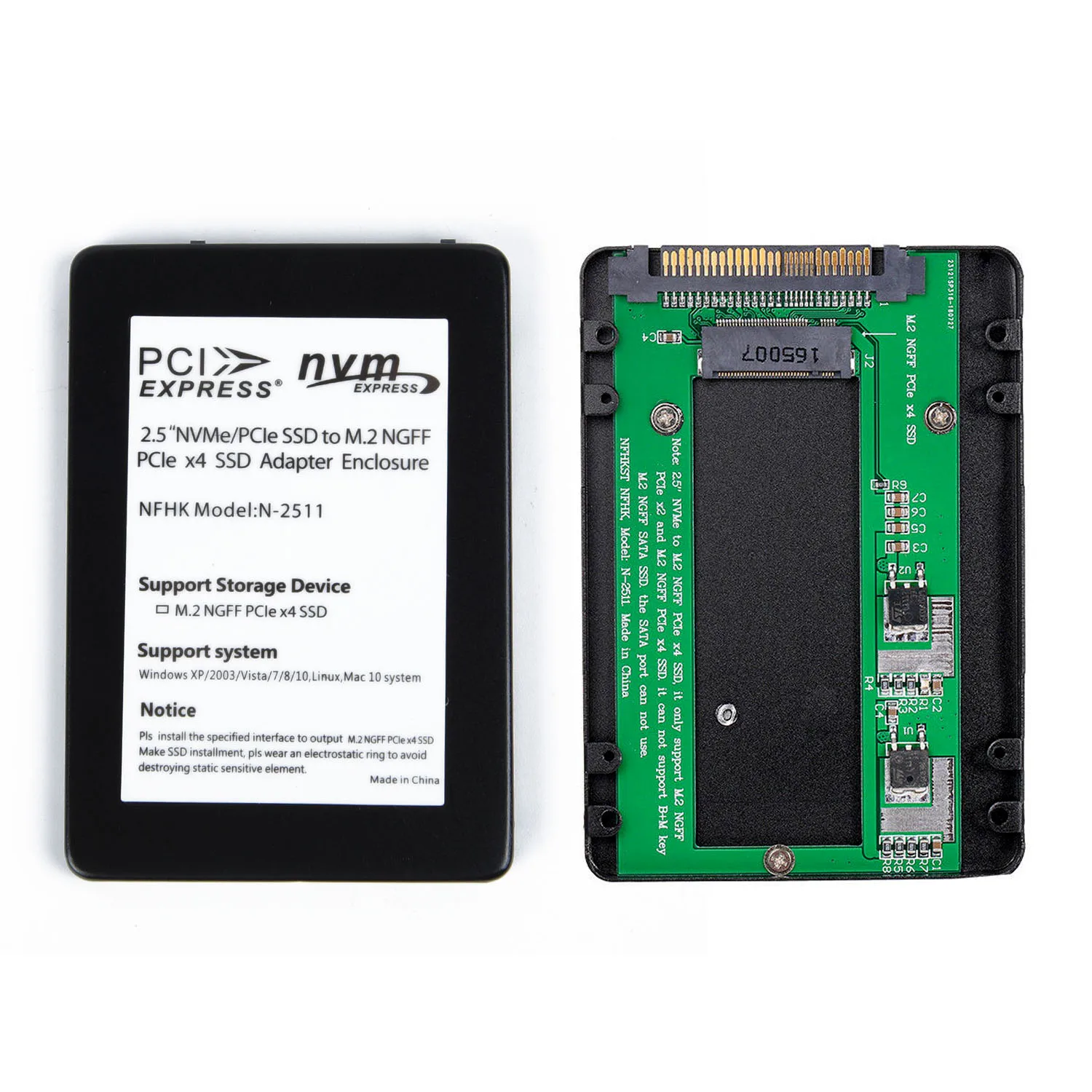 

2.5 inch NVMe PCI-E interface SSD Adapter M.2 NGFF PCIE X4&PCIE X2 to U.2 SFF-8639 Generation Intel 2.5 NVME 750 SSD Card