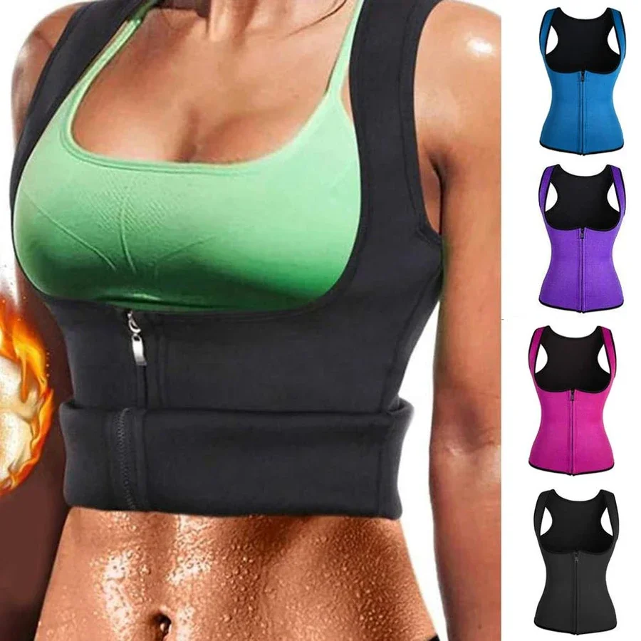 

Super Sweat Shaper Vest Slimming Sheath Warm Belly Waist Trainer Fitness Corset For Women Postpartum Recovery