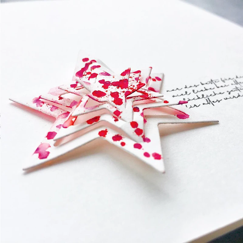 Шестигранная форма звезды металлические режущие штампы для DIY скрапбукинга фотоальбом тиснение изготовление бумажных открыток декоративные поделки