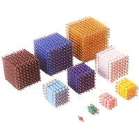 Kids Toy Montessori Colorful Beads Cubes Thousands Squares Materials Digitals 1-1000 Math Toys for Children Early Educational 1