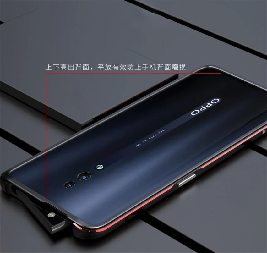 Для OPPO Reno 2 чехол металлический каркас двойной цвет Алюминиевый Бампер Защитный чехол для OPPO Reno 2 Reno2 чехол для телефона