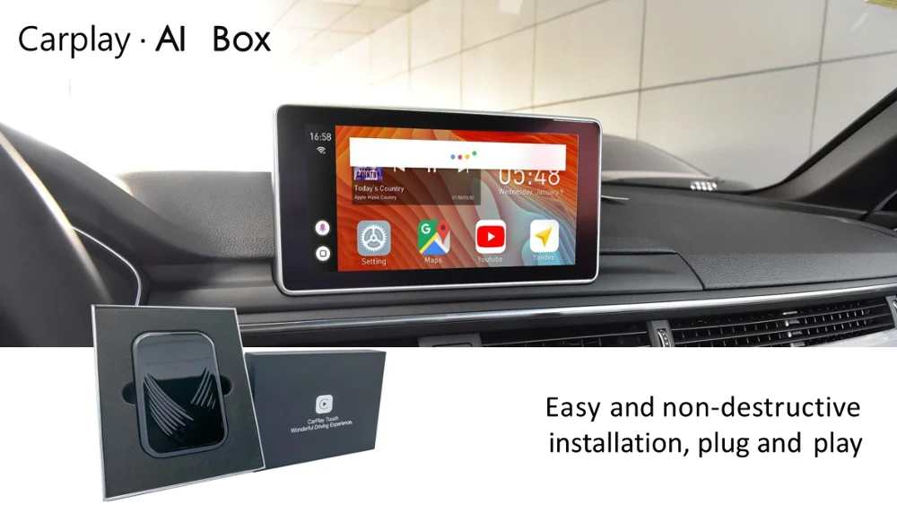 Carplay Smart Touch ai box Car TV Box Plug And play auto Entertainment