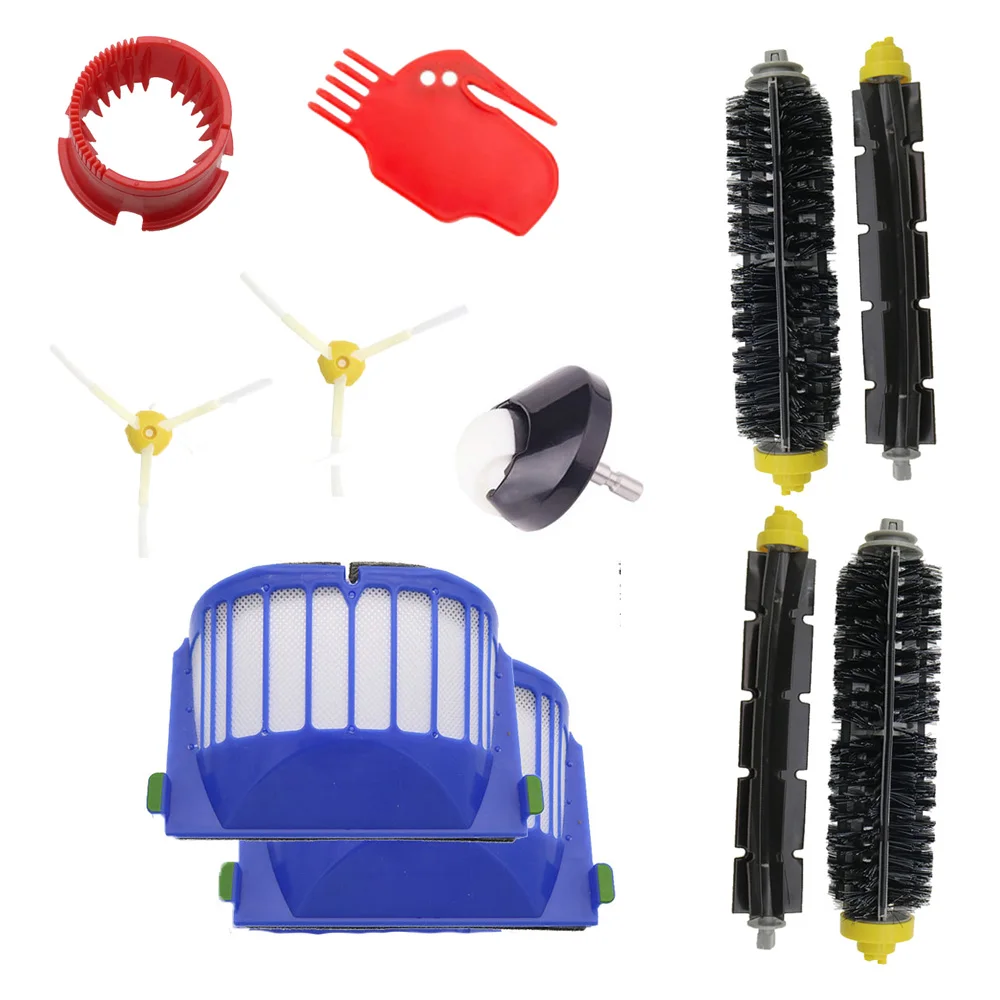 9pcs 1 шт. 3 Вооруженные боковая щетка для iRobot Roomba 600 серии 610 620 630 650 660 Робот Запчасти для пылесоса аксессуары - Цвет: 9pcs