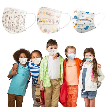 

50PC Scarf Máscara Facial 2020 Fast Delivery Kids Mouth Protection Maschera Children's Máscara Disposable Cubrebocas