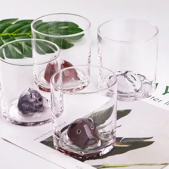 

Large capacity animal glass ins heat-resistant crystal glass water glass household drink glass