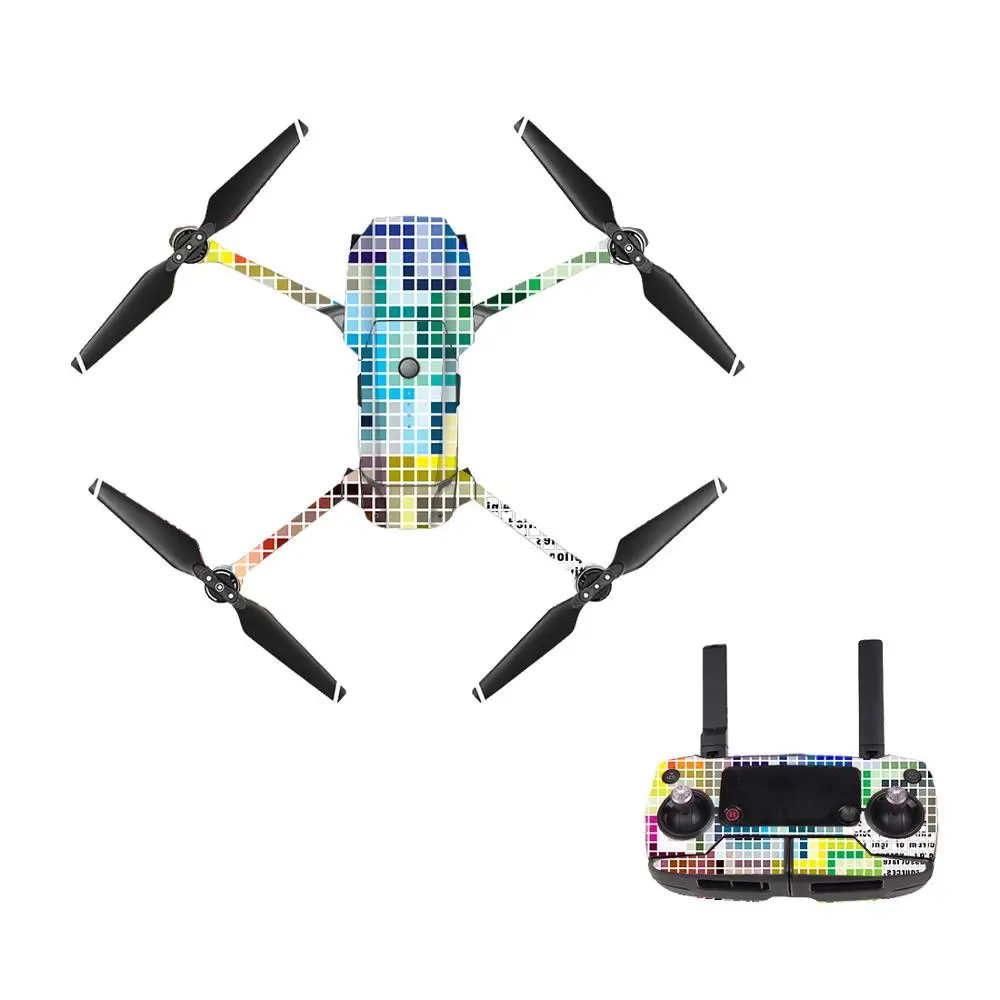 Popular Style 8 Decal Skin Sticker For DJI Mavic Pro Drone + Remote Controller + 3 Batteries Protection Film Cover