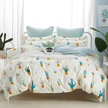 

Svetanya cheap Bedlinen Print Bedding Set Single Double Full Queen Size (Duver Cover +flat Sheet+Pillowcase)
