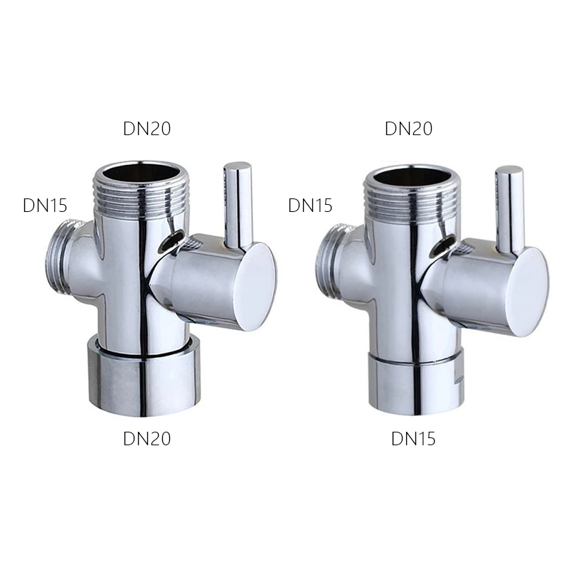 

Bathroom Shower Faucet T Connector Valve 1/2" 3/4" Copper 3 Way Water Valve Spray Nozzle Converter Water Mixer Toilet Bidet Tap