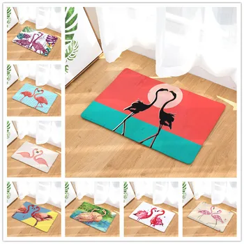 

Flamingo Series Printing Land Mat Carpet Door Mat Shower Room Kitchen Toilet Strip Water Uptake Non-slip Rug Carpets