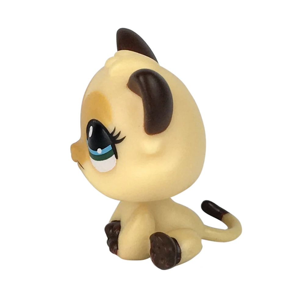 Littlest Pet Shop LPS Toys Heart Face Yellow & Tan Short Hair Kitty Cat