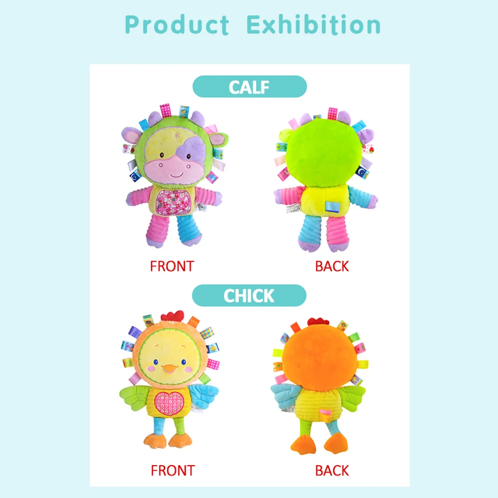 8 Styles Baby Toddler Rattles Toys Appease Doll Plush Animal Hand Bells Newborn Boys Girls Toy elephant/monkey/rabbit - Цена: 
