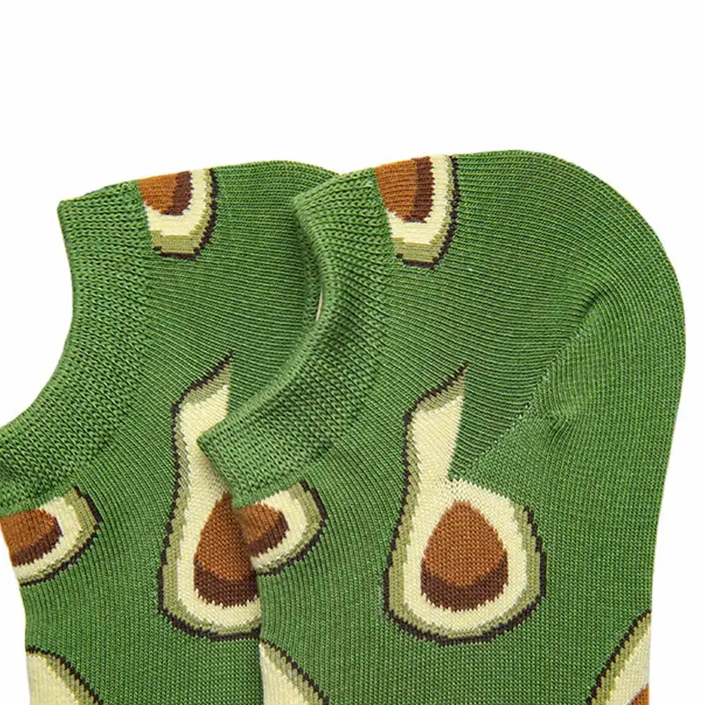 Лидер продаж года; сезон весна-осень; носки для мужчин и женщин с рисунком фруктов и авокадо; Простые жаккардовые хлопчатобумажные носки; фитиль-носок