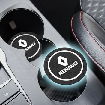 

1pcs car accessories coaster interior decoration non-slip silicone mat for Renault Espace Twingo Megane Koleos Clio ZOE Twingo