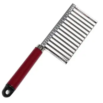 

Stainless Steel Potato Chip Vegetable Crinkle Cutter Blade Slicer Wave Knife