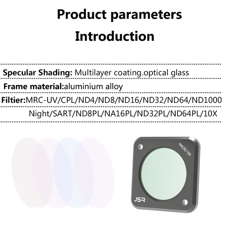 HD Macro 10X Camera Lens for DJI Action 2 Aluminum Frame Optical Glass Lens Filter Vlog Shooting for Osmo Action 2 Accessories