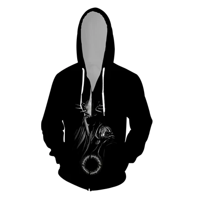 Толстовка мужская осенняя и зимняя повседневная куртка с 3D принтом Властелин колец узор молния кардиган бутик уличная хип-хоп стиль - Цвет: DLY-L-MJ05