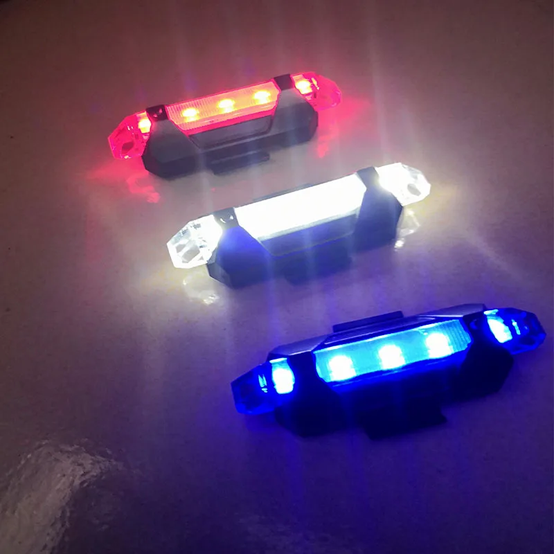 Cheap Bicycle Light USB Rechargeable Bike Tail Lights LED Bicycle Taillight Lamp Warning Bike Light Flashlight Cycling Accessories 4