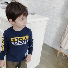 Новинка г.; детская стильная одежда для мальчиков в японском стиле; популярная Брендовая детская одежда с принтом