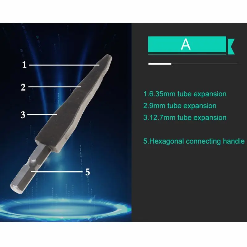 

Copper Pipe Swaging Tool Screwdriver Drill Bit Aluminum Tube Expander DIY