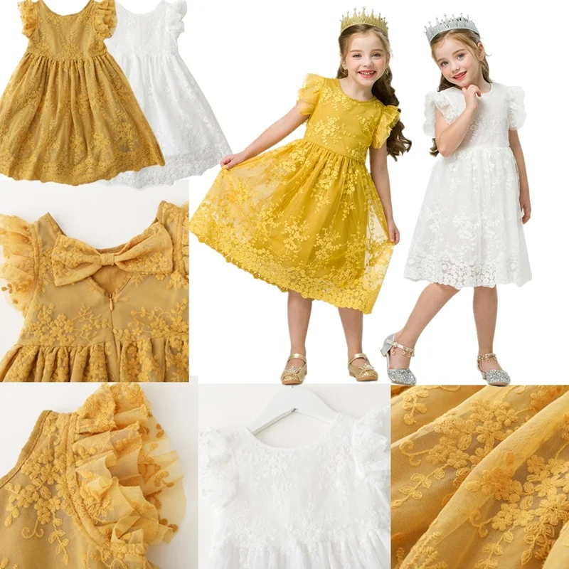 Summer Lace Children Clothing Princess Kids Dresses For Girls Causal Wear Unicorn Dress 3 8 Years Girls Dress Vestido Robe Fille