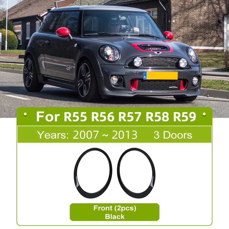 Zierring Scheinwerfer Lampe Ring Schwarz Glanz Für Mini