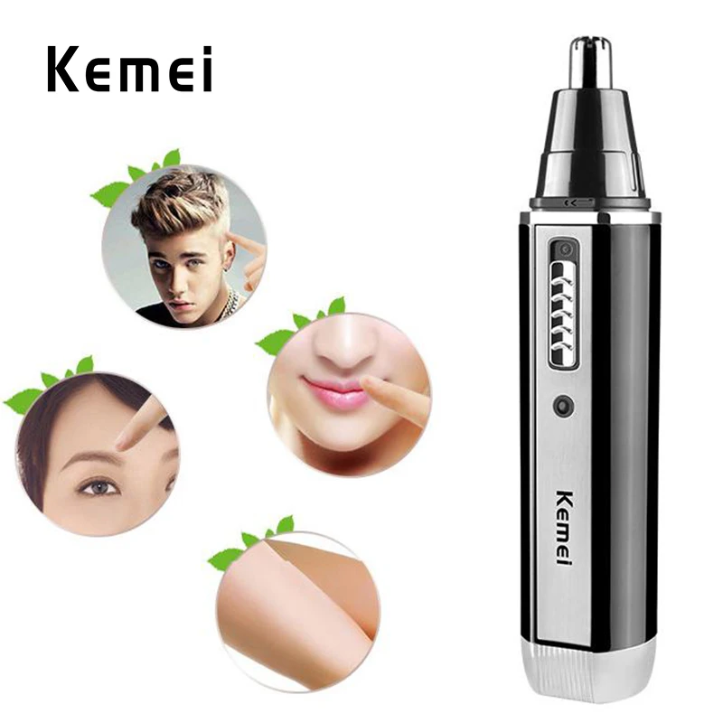 Kemei-6631 триммер для волос в носу Перезаряжаемый для мужчин тример для лица Бровей Удаление волос в носу триммер для бровей для носа водонепроницаемый