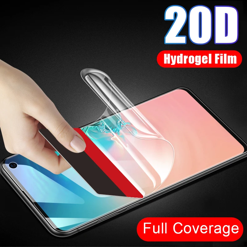 

20D Curved Full Cover Hydrogel Film On The For Samsung Galaxy Note 10 8 9 Pro S8 S9 S10 PLus S10E Screen Protector Film No Glass