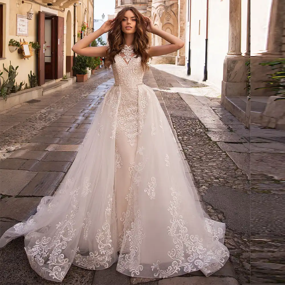 vestido sereia de tule