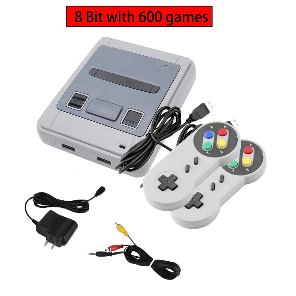 Super Mini Classic 8 / 64 BIT Family TV Built-in 1000 Games Console System with Gamepad for SNES Nintendo Game Controller - Цвет: 8 Bit