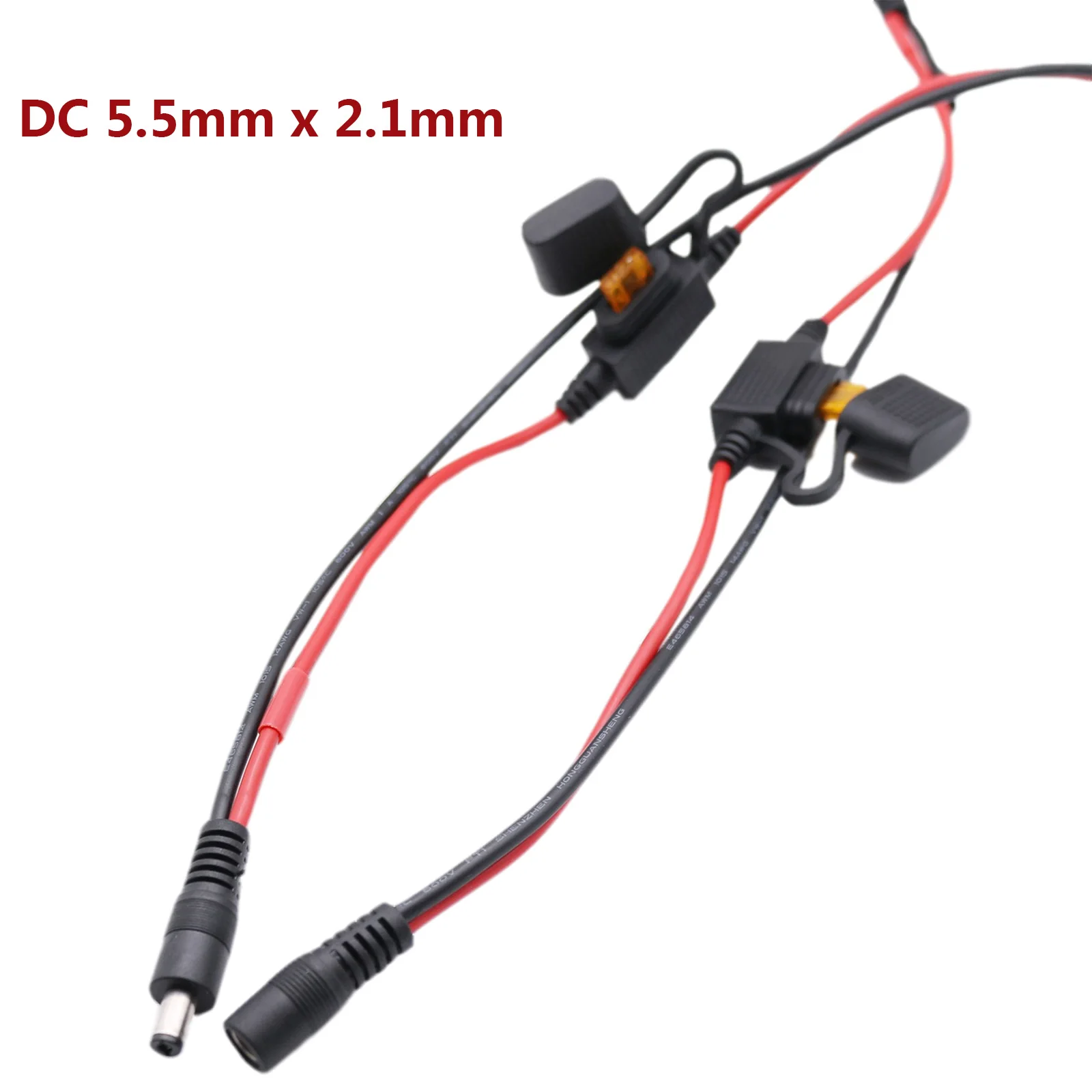 DC 5.5/2.1 Alligator Clips External Power Cable 10amps fuse for TOPCON GPS Power 