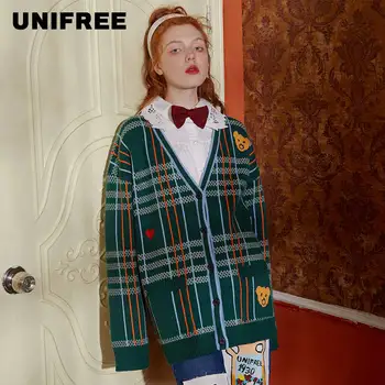 

UNIFREE Women Sweater Top 2020 New Spring College Style Long-sleeved Loose U194K041ZZ