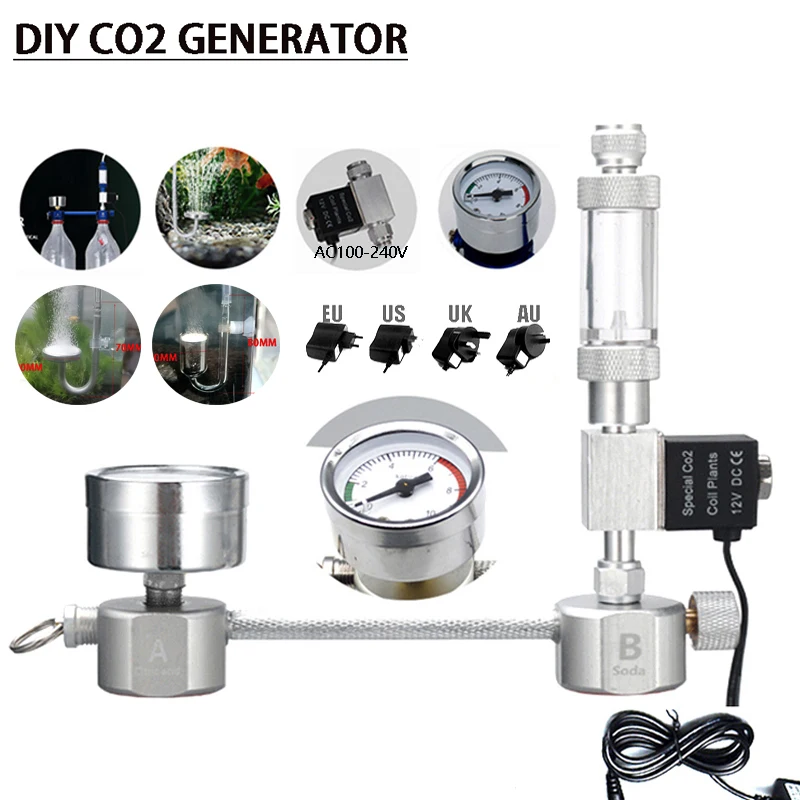 ZRDR Aquarium DIY CO2 generator system kit CO2 generator, bubble