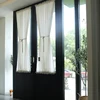 White Lace Coffee Mesh Pure Yarn Up and Down Fixed Curtain for Bar Kitchen Cabinet Glass Door 2