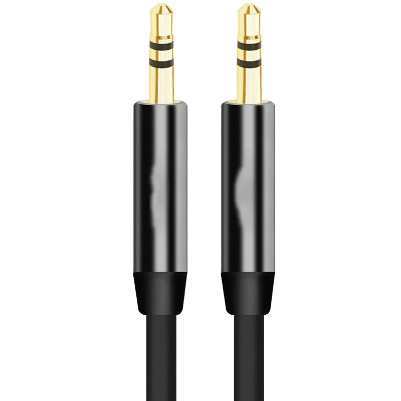 Cable de audio auxiliar para coche, accesorio de alta calidad, 3,5mm, macho a macho, altavoz de doble cabezal, salida enchufable, pantalla de audio, dos auc, 2 piezas