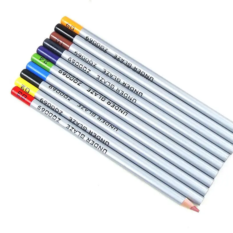 Lápiz de cerámica esmaltado de color, herramienta de elemento de pintura de color artesanal, pluma de polvo esmaltado a mano