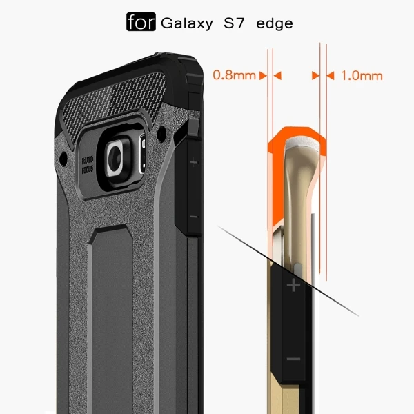 Mobile Phone Case For Galaxy S7/G930 TPU+PC Combination Case For Galaxy  S7 Edge/G935 Dropproof Protective Case Covers