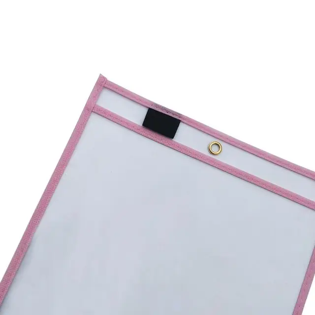 10 Pack Dry Erase Pockets - Reusable PVC Sleeves For Worksheets, Classroom, Office (13.76x9.82 In)