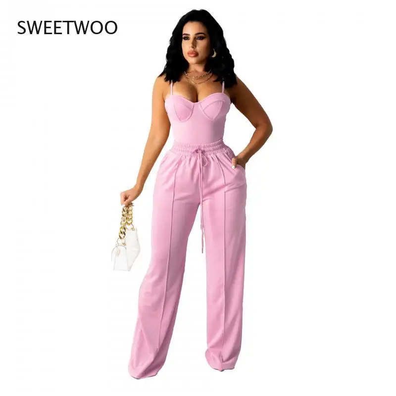 

Autumn/winter Ladies Strapless Sleeveless Brothers Pants Sexy Tight Club Party Fashion Sportswear High Street Suit