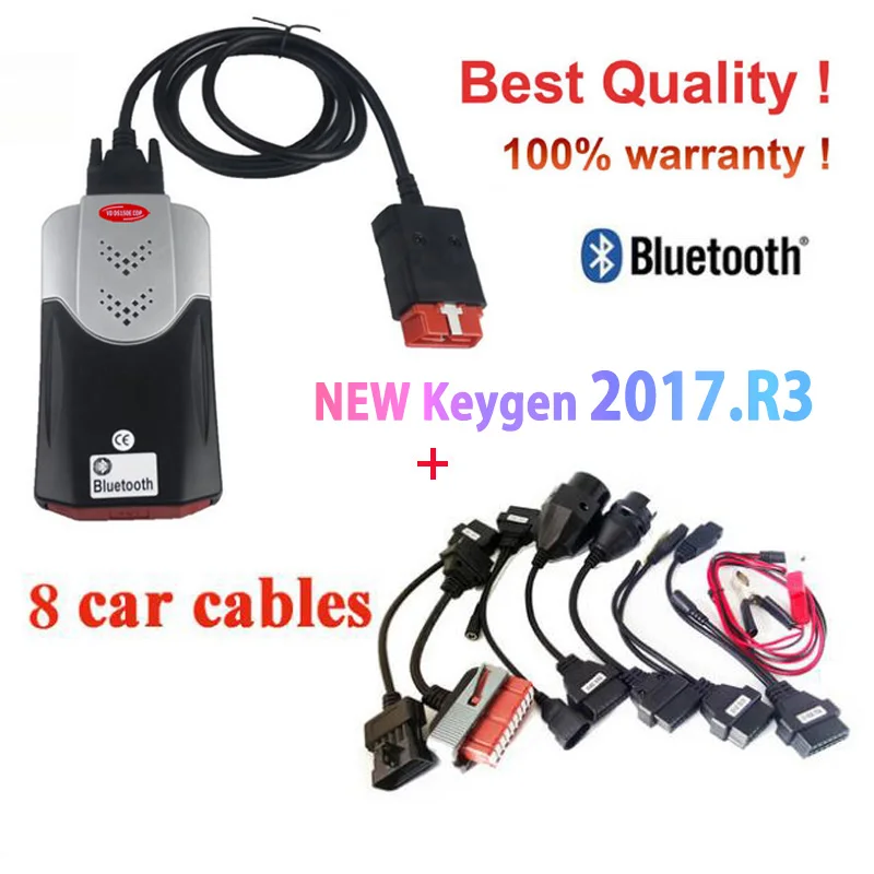 Новинка 2021 vci vd ds150e cdp pro plus bluetooth 2016.R0/2017.R3 keygen OBD2 сканер для delphis легковых