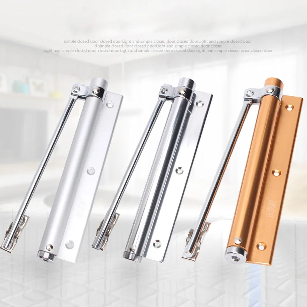 HOT Automatic Door Self-Closing Hinge Mute Easy to Rebound No Slotting Punching Free Door Closer Home LSF99