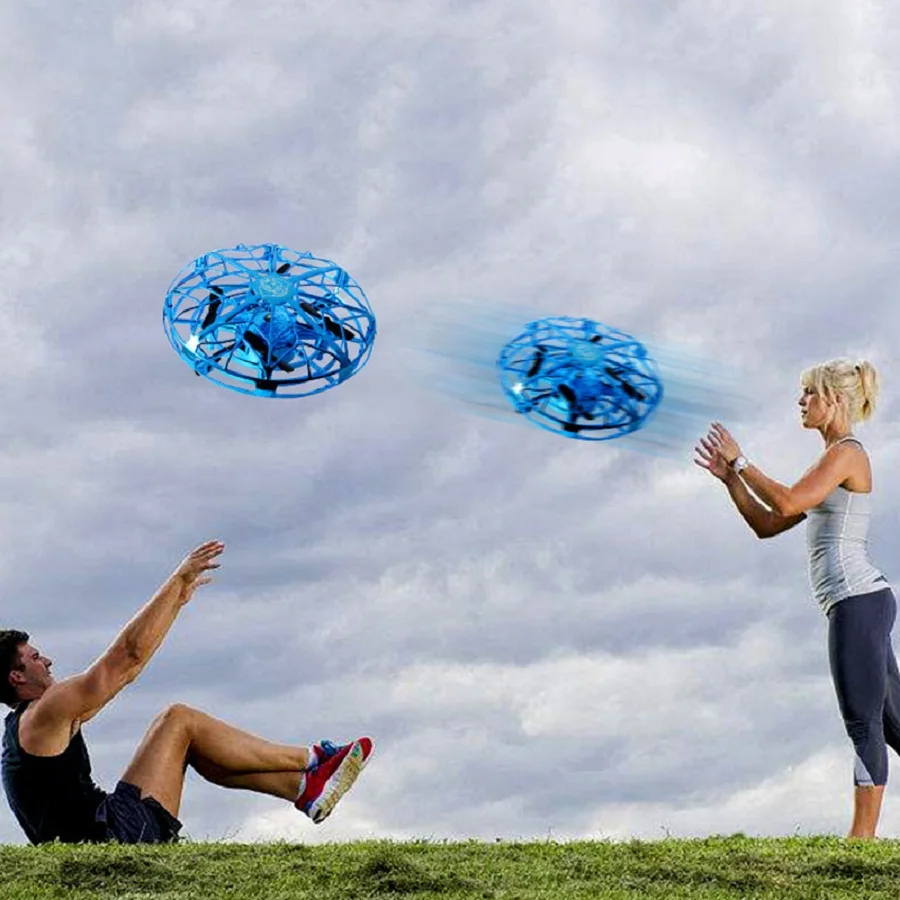Умная игрушка, вращающиеся на 360 ° дроны, мини умный UFO Дрон для детей, летающие игрушки, ручное управление, новое обучение физике