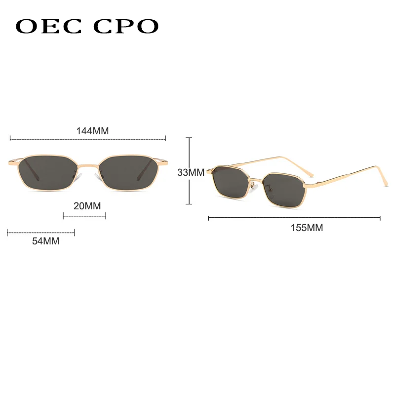 OEC CPO Small Square Sunglasse Women Men Brand Steampunk Metal Frame Sunglasses Men Retro Glasses UV400 Eyeglasses O949 Best Sellers In Accessories