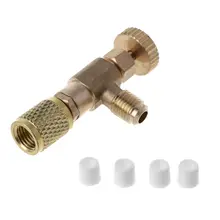 R22 кондиционер предохранительный клапан фторид зарядка быстрый соединитель Адаптер 1/" Мужская/Женская резьба Холодильный инструмент