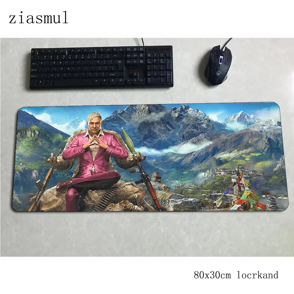 Коврик для мыши far cry 80x30 см, персональный Коврик для компьютерной мыши, игровые аксессуары из натурального каучука, коврик для мыши, клавиатура, игры для ПК, геймера