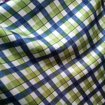 

Craft Satin fabric Glossy Tilda DIY Satin Fabric check Polyester printed Satin Charmeuse Fabric