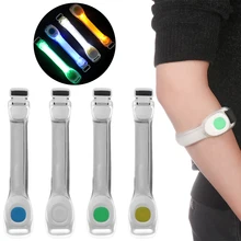 1 шт. светодиодный светоотражающий светильник, ремень безопасности, ремешок на руку для ночного бега, езды на велосипеде, ремешок на руку, браслет, браслеты на запястье, открытый нарукавный светильник